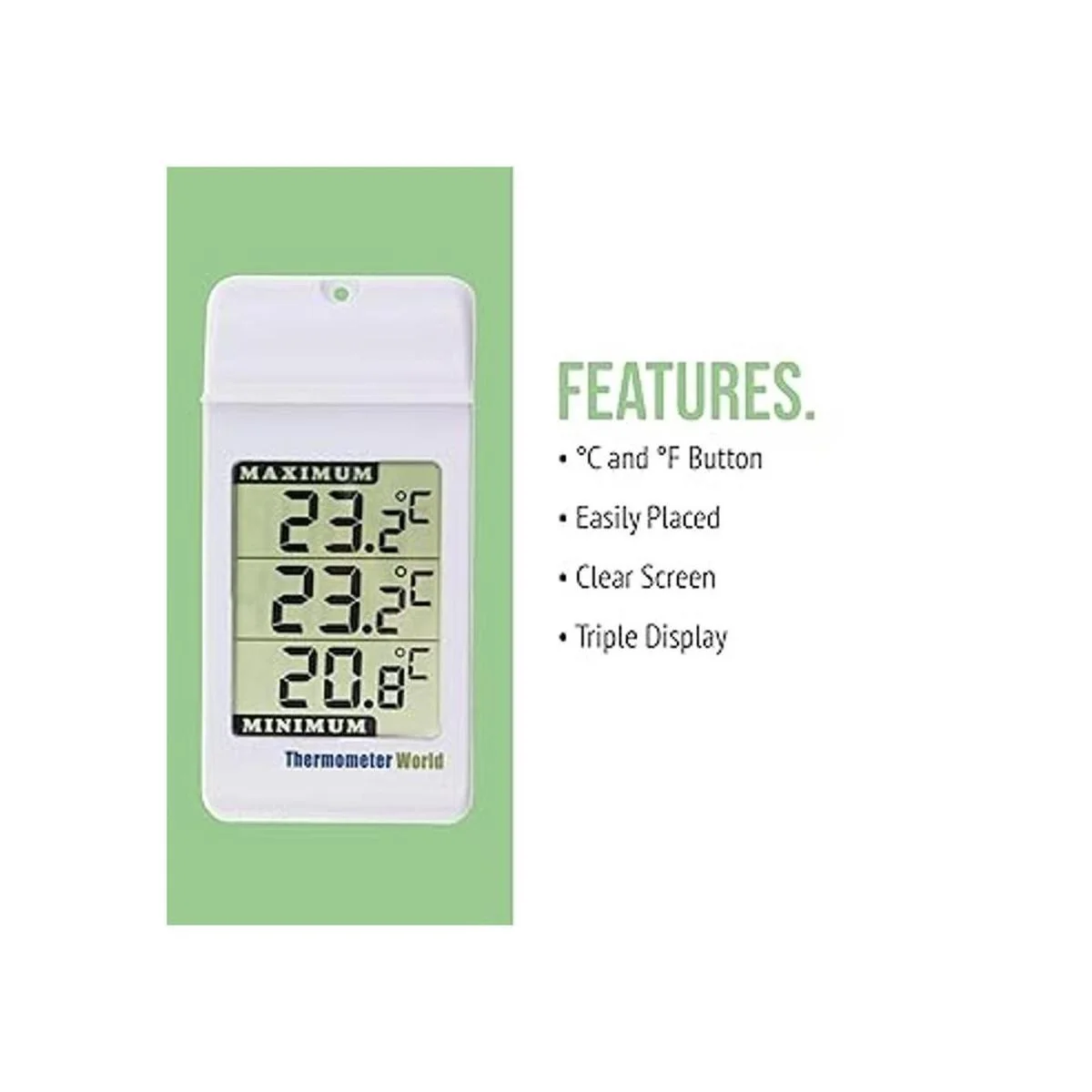 Termómetro digital de invernadero para monitorear