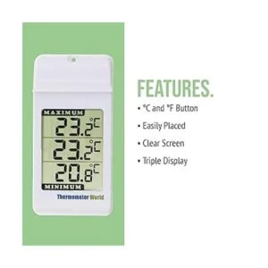 Termómetro digital de invernadero para monitorear