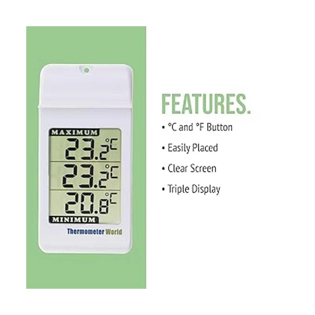 Termómetro digital de invernadero para monitorear