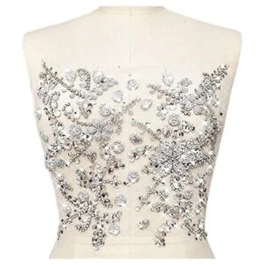 Apliques de flores con cuentas hechas a mano brillantes_1