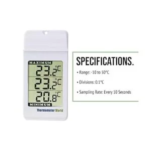 Termómetro digital de invernadero para monitorear