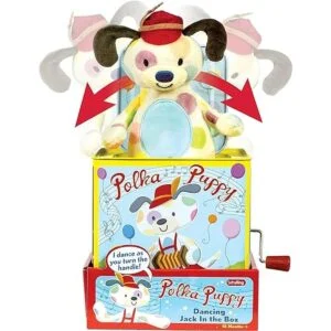 Muñeco en caja de sorpresas de Schylling Puppy Dancing_2