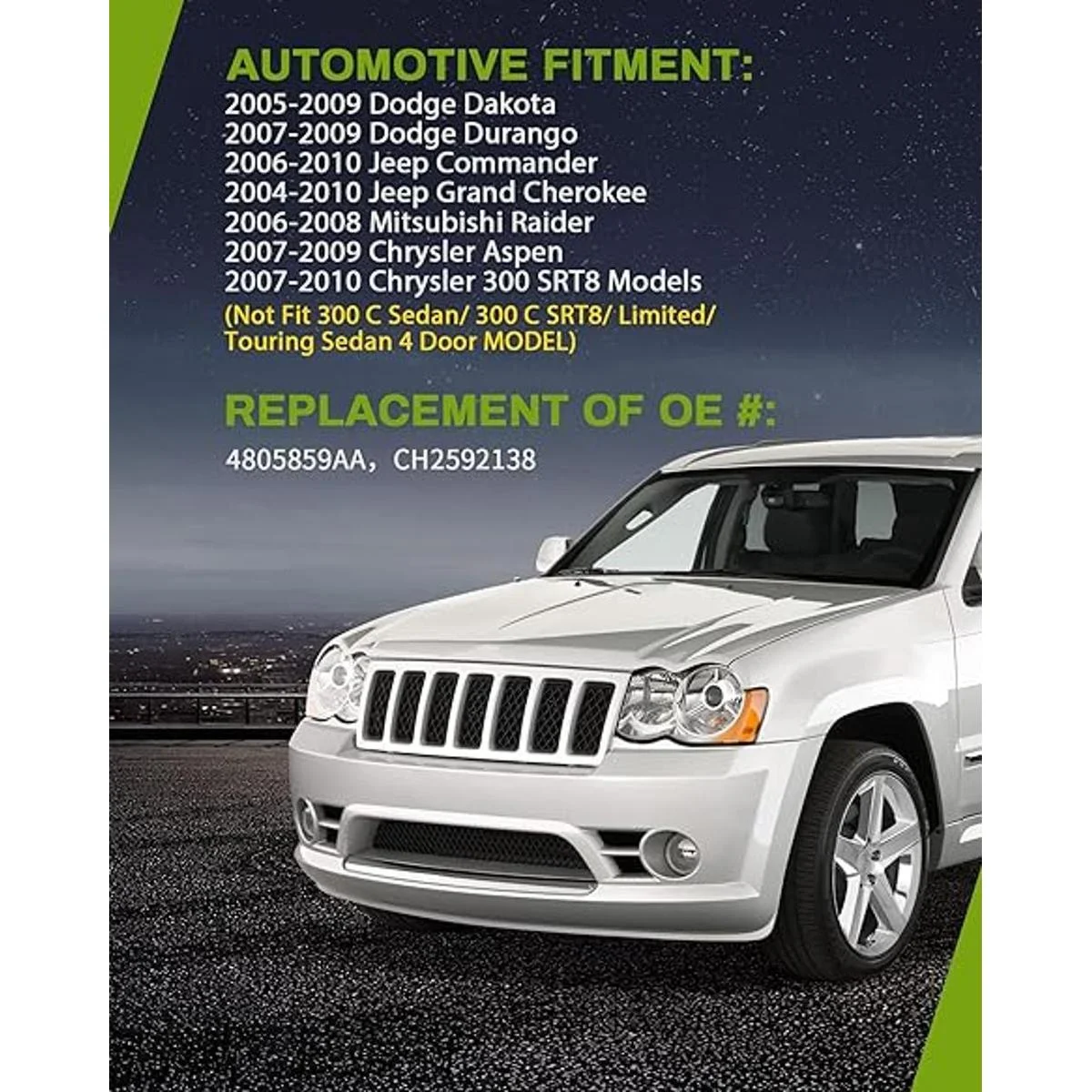 Luces para niebla AUTOSAVER88 para Dodge Dakota Durango_4