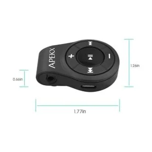 APEKX Adaptador de audio Bluetooth con clip para_5
