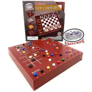 Ajedrez exclusivo de lujo 10 en 1 damas ta te ti_3