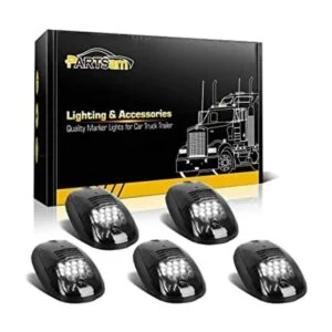 Partsam 5 luces LED de 12 luces LED ahumadas y blancas de_1