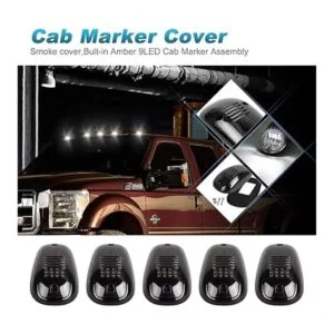 Partsam 5 luces LED de 12 luces LED ahumadas y blancas de_3