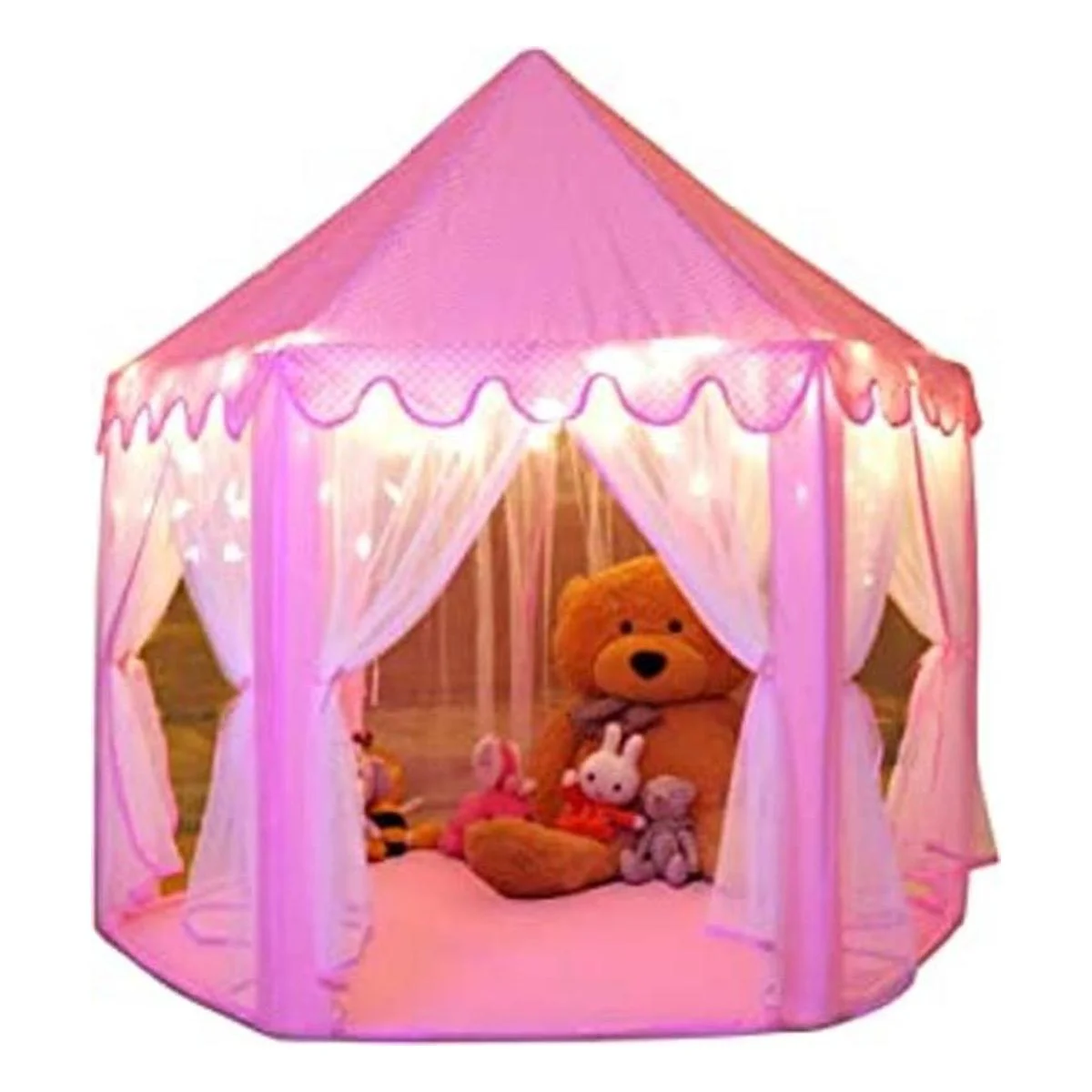 Monobeach Tienda de campaña de princesa para niñas casa_1