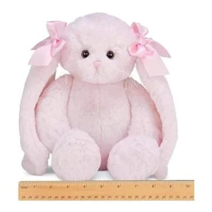Bearington Moño de peluche rosa de conejito de peluche_3