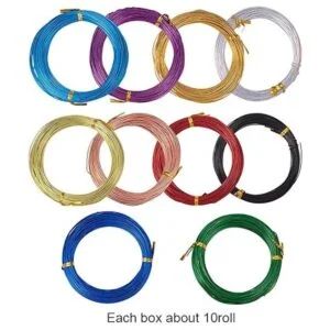 PandaHall Elite Paquete de 10 rollos de aluminio de varios_4