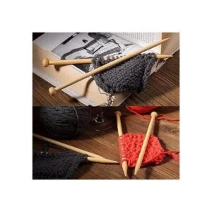 Agujas de tejer de bambú agujas de tejer carbonizadas de