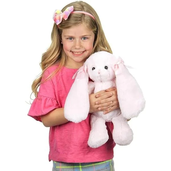 Bearington Moño de peluche rosa de conejito de peluche_2