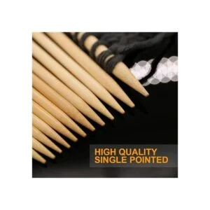 Agujas de tejer de bambú agujas de tejer carbonizadas de