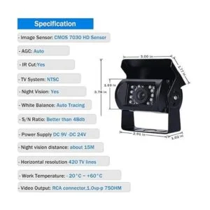 Camecho Cámara de reserva para camión resistente 18 LED_2