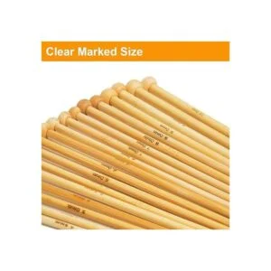 Agujas de tejer de bambú agujas de tejer carbonizadas de