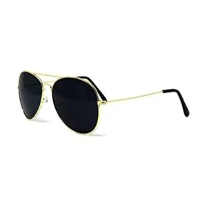 Gafas de sol de aviador oscuro dorado Gafas de sol de_1