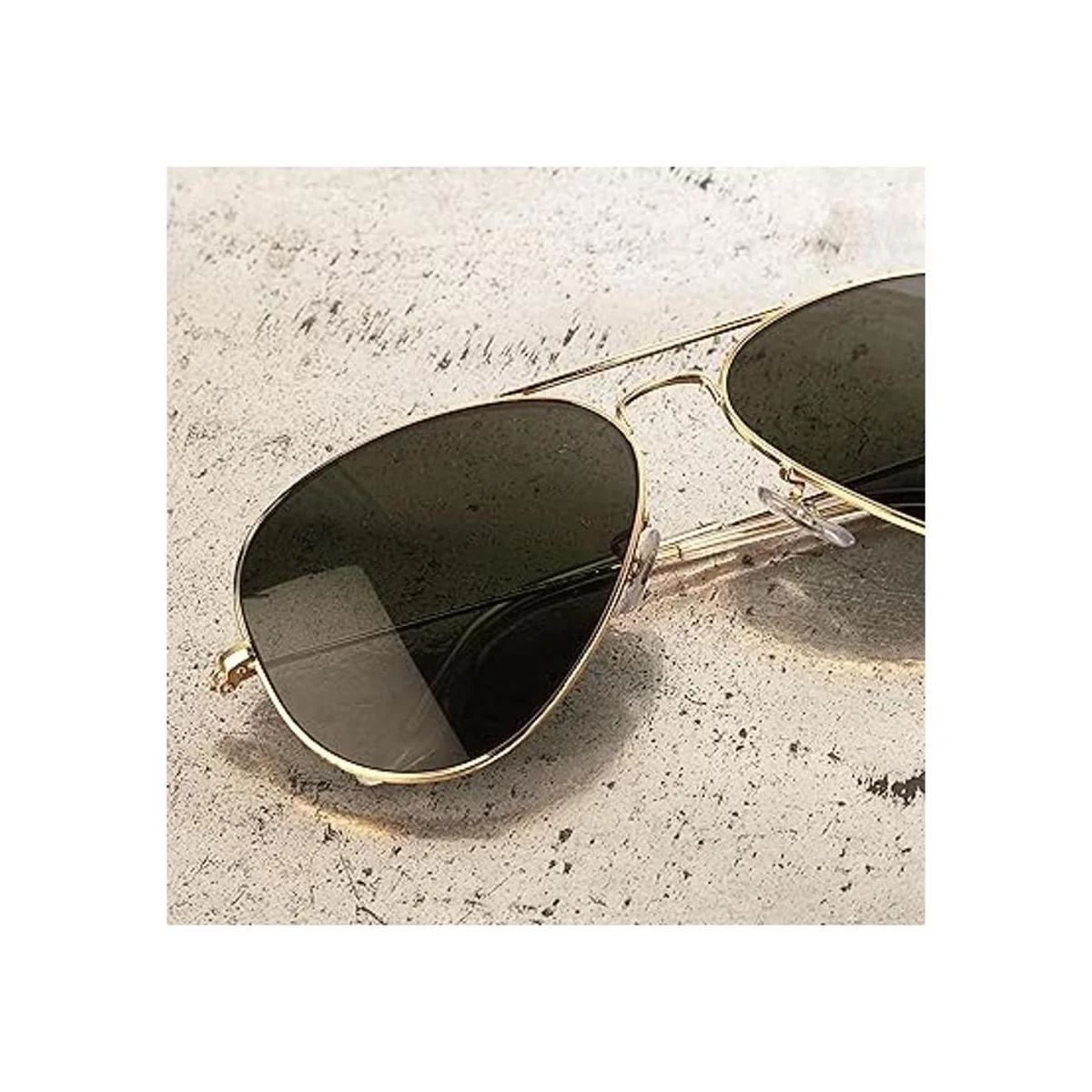 Gafas de sol de aviador oscuro dorado Gafas de sol de_4