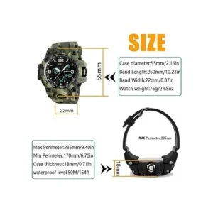 MJSCPHBJK Reloj deportivo analógico para hombre reloj