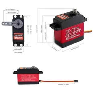 1X DS3218 Update Servo 44 lbs Servo digital con engranes_3