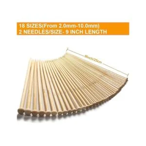 Agujas de tejer de bambú agujas de tejer carbonizadas de