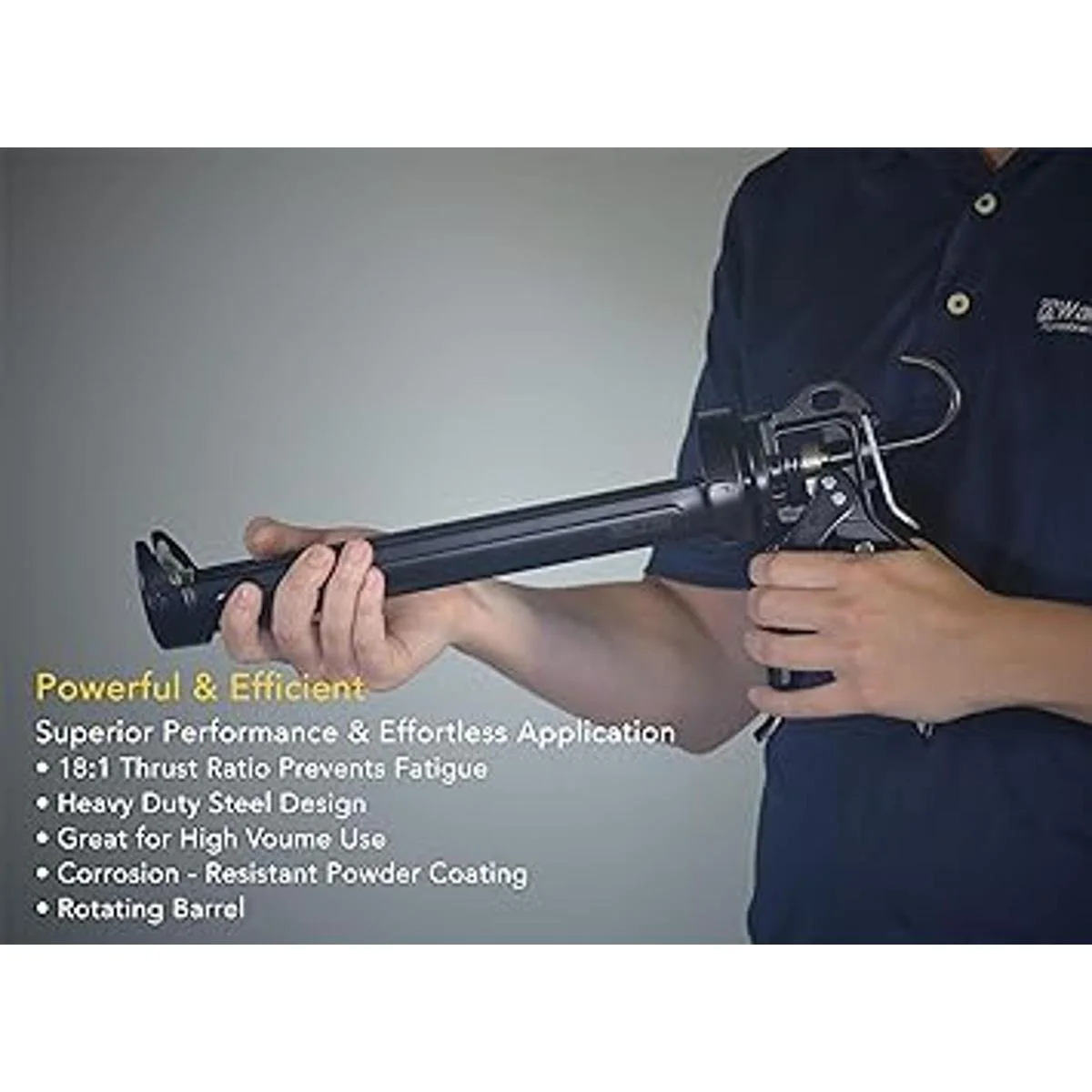 AWF PRO Pistola de calafateo resistente barril giratorio_2