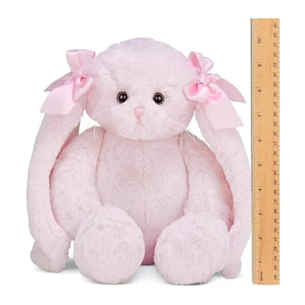 Bearington Moño de peluche rosa de conejito de peluche_4