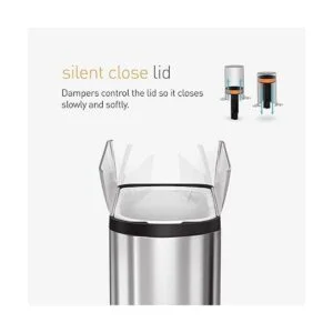 SimpleHuman Cesto de basura con pedal abertura estilo_5