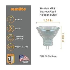 Sunlite 40764 MR11 Bombilla reflectora halógena 10