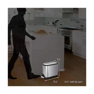 SimpleHuman Cesto de basura con pedal abertura estilo_6