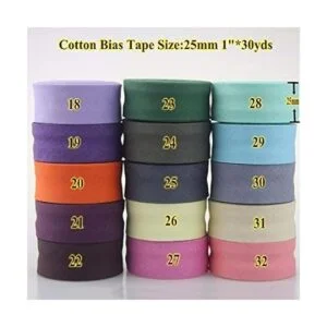 Mangocore Cinta de bies de algodón tamaño 0.984 in_2