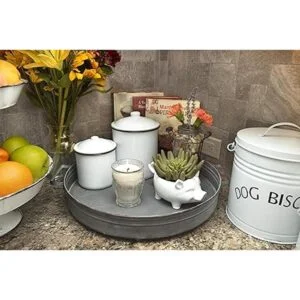 Creative CoOp Juego de 2 latas color blanco_3