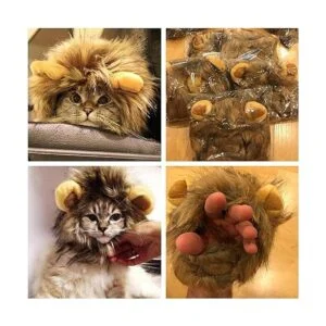 Disfraz de melena de león para gato
