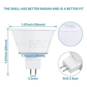 TORCHSTAR Bombilla LED MR16 regulable 7 W 12 V bajo_6