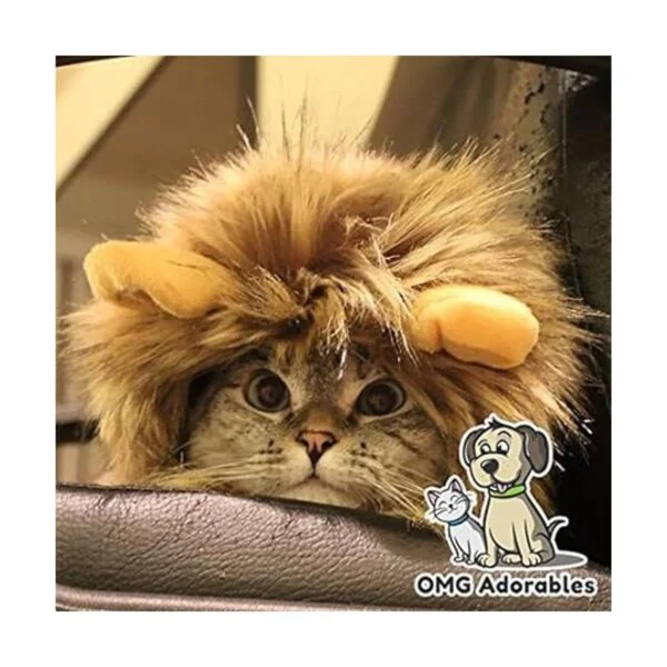Disfraz de melena de león para gato