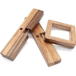 The Wooden Brain Teasers for s Logic Games Rompecabezas de_2