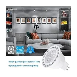 TORCHSTAR Bombilla LED MR16 regulable 7 W 12 V bajo_3