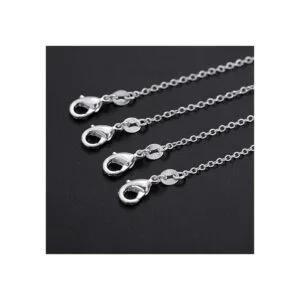 Outus paquete de 24 cadenas bañadas en plata eslabón de