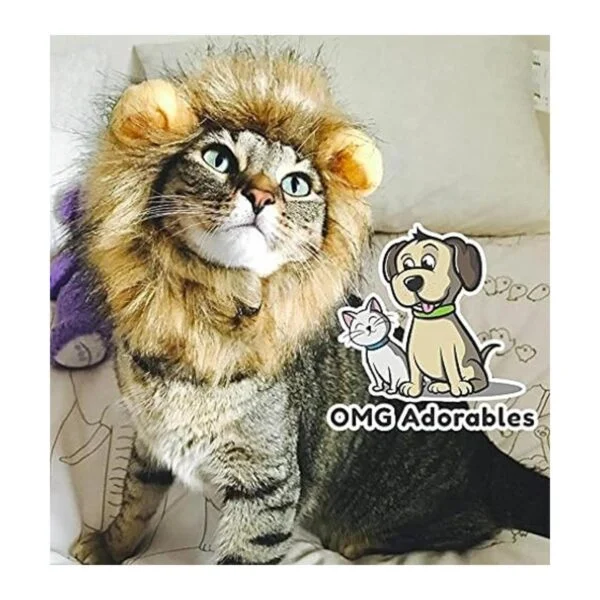 Disfraz de melena de león para gato
