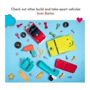 Avión Battat desmontable azul y Red_5