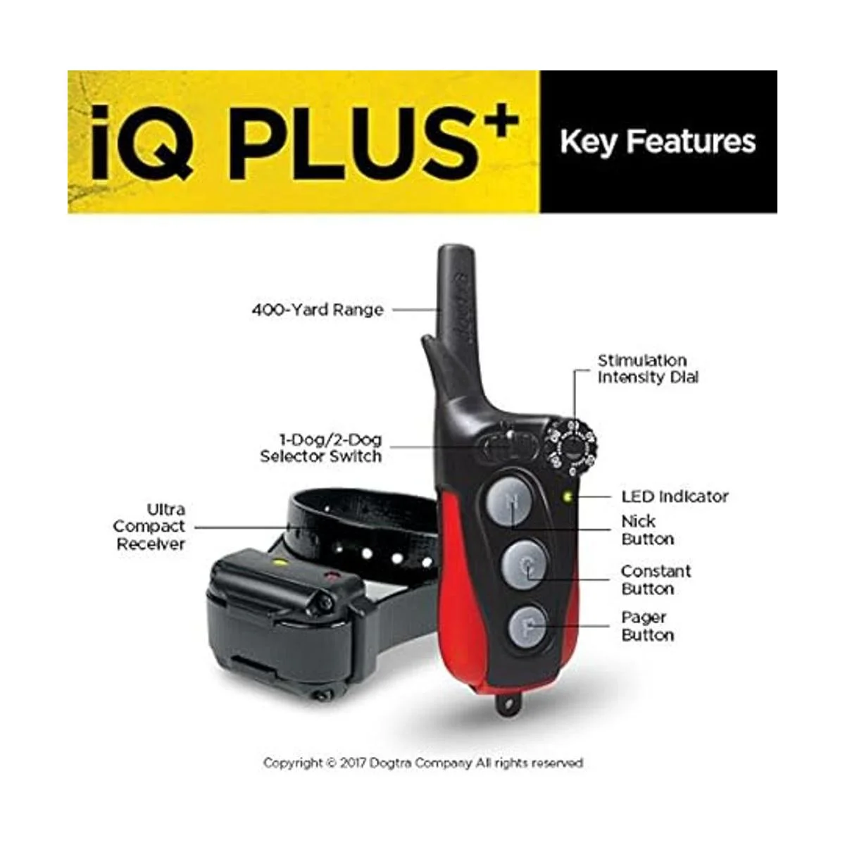 Dogtra IQ Plus Collar de entrenamiento remoto para 1
