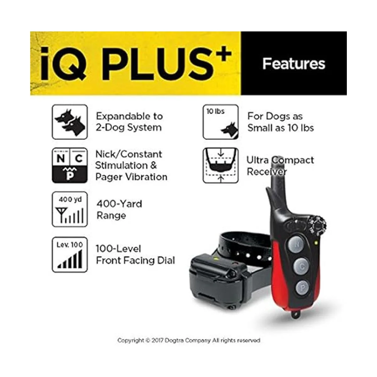 Dogtra IQ Plus Collar de entrenamiento remoto para 1