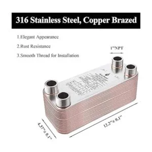 Intercambiador de calor de placa AB 4 x 12 30 placas_4