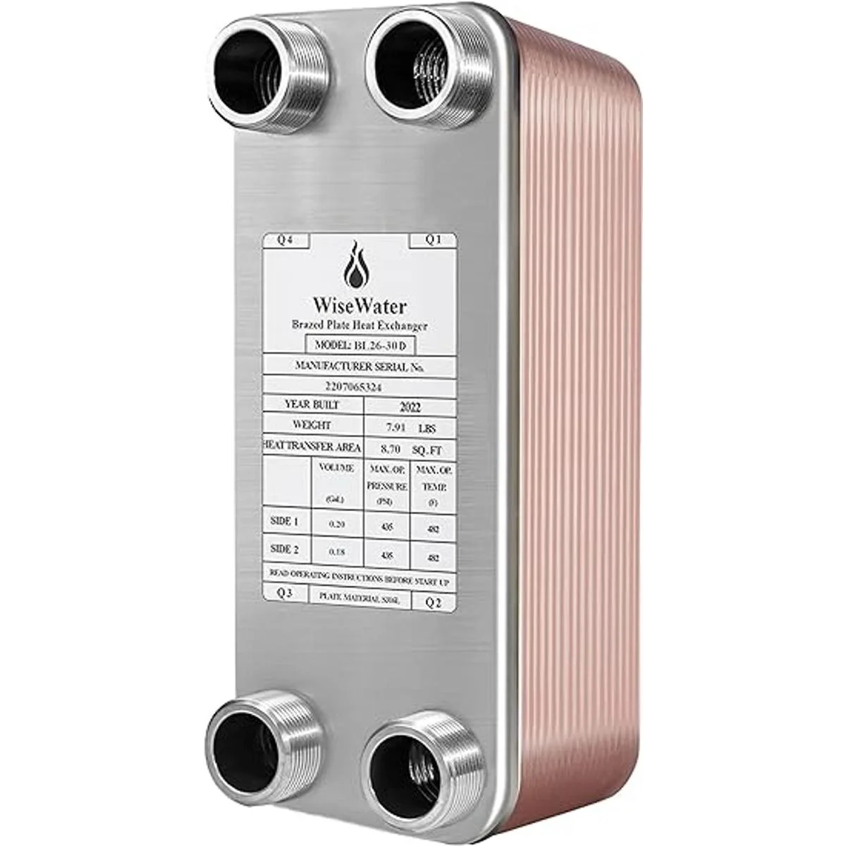 Intercambiador de calor de placa AB 4 x 12 30 placas_1