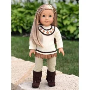 Pocahontas Traje de 3 piezas Ropa para muñecas_4