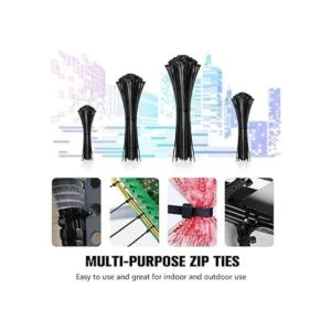 Paquete de 400 bridas negras con cremallera en varios_7