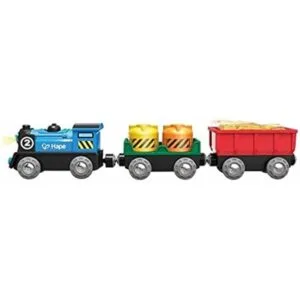 Hape Juego de motor con pilas Juego de tren de madera_2