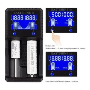 Cargador de batería universal EASTSHINE S2 LCD Display_6