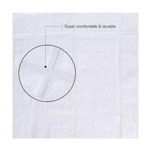 GOLD TEXTILES Paquete de 12 toallas de baño blancas de 20_5