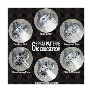 Cabezal de ducha masajeador de alta presión multifunción_2