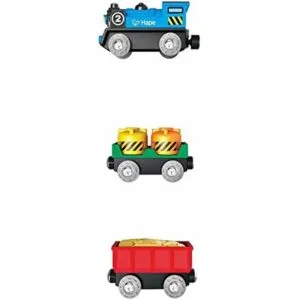 Hape Juego de motor con pilas Juego de tren de madera_4